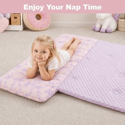Pink Nap Mat for Toddlers Girls, Kids Sleeping Bag - Image 6