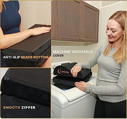 Foot Rest for Under Desk at Work-Ergonomic FootRest UnderDesk Foot Stool for Pain Relief with Washable Covers-Non-Slip Under Desk Footrest Office, Home & Travel-Adjustable Office Foot Rest - Image 4