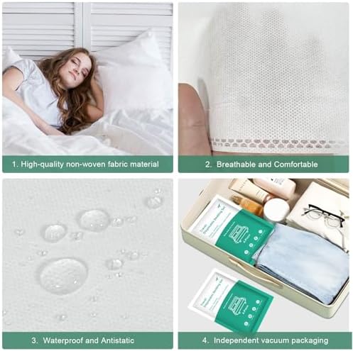 6 Pack Disposable Bed Sheets for Travel Queen Size - Image 3