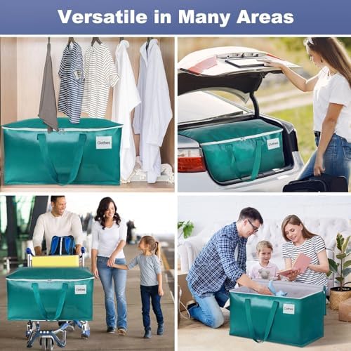 StorageRight Moving Bags, Moving Boxes, 93L 8-Pack Sotrage Bags Totes,Green - Image 7
