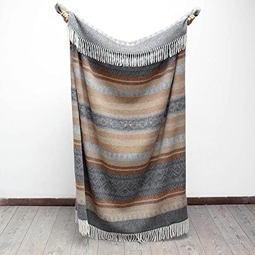 Alpaca Merino Wool Throw Blanket Cherokee Tribal Design Soft Warm 72" x 60" - Image 2