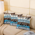 Feelyou Camper Cushion Case Boys Girls Happy Camping Throw Pillow Covers 16"x16" Set of 4 for Travel Trailers Rustic Farmhouse Style Decorative Pillow Case Outdoor Pillows Covers for Travel Trailers - Image 5