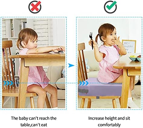 Toddler Booster Seat for Dining Table, PU Washable Double Safe Straps - Image 2