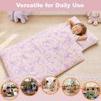 Pink Nap Mat for Toddlers Girls, Kids Sleeping Bag - Image 4