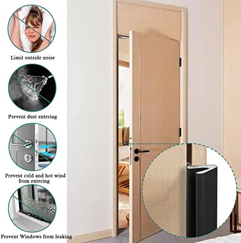 LSGCQ Kerf Weather Stripping for Door Seal Strip, 60 Ft, Black - Image 4