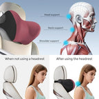 BEBAS Ergonomic Car Headrest Pillow, Memory Foam Neck Support, Red - Image 6