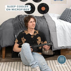 Bare Home Reversible Comforter (Twin/Twin XL, Grey/Light Grey) - Image 5