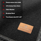 Whispering Winds 100% Wool Blanket, Premium Queen Size (90"x90") - Image 6