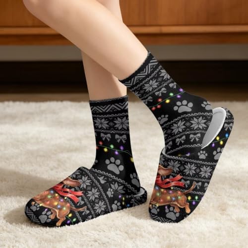 Christmas Slippers for Women Washable House Shoes with Cute Socks - Image 3