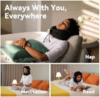 Travel Pillow - Memory Foam Neck Pillow, Noise Cancelling Neck Airplane Pillow for Long Flight, 360º Support Plane Pillow, Machine Washable Flight Pillow（Black） - Image 6