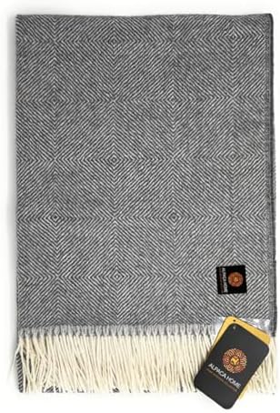 Alpaca Home | Dynasty Throw Blanket | 100% Pure Baby Alpaca Wool • Hypoallergenic, Soft & Cozy • Ethically Sourced | Softer & Warmer Than Wool (Electric Company) - Image 4