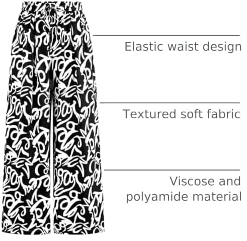 PRETTYGARDEN Womens Pants Elastic Waist Striped Lightweight Palazzo Pant - Image 4