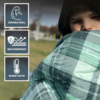 ROAM Weatherproof Sherpa Fleece Blanket - Durable Recycled Ripstop Exterior, Eco Insulation, Compact Travel Design, Machine Washable, All-Season Outdoor & Indoor Blanket, 75" x 52" (Artic Hex) - Image 7