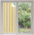 Window Privacy Film Frosted, Yellow Brown Striped Non-Adhesive Static Cling Window Tint, Modern Farmhouse Vertical Stripes Insulated Windows Frosted Films for Living Room, 35.4 x 78.7 Inches by Unknown