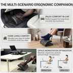 Ergonomic Foot Rest Under Desk, Foldable & Portable 7-Level Foot Stool, Dual-Side Massage Surface, Under Desk Footrest for Office, Home, Car - Image 6