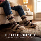 cosyone1997 Mens Slipper Socks Sherpa Fuzzy Non Slip Cozy Gifts - Image 3