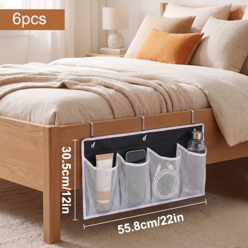 6 Pcs RV Shoe Storage for Bedside, Hanging Shoe Rack with 24 Mesh Pocket - Image 2