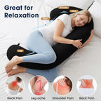 TranquilRelax C Shaped Body Pillow for Side Sleepers, Black-47 * 10" - Image 3
