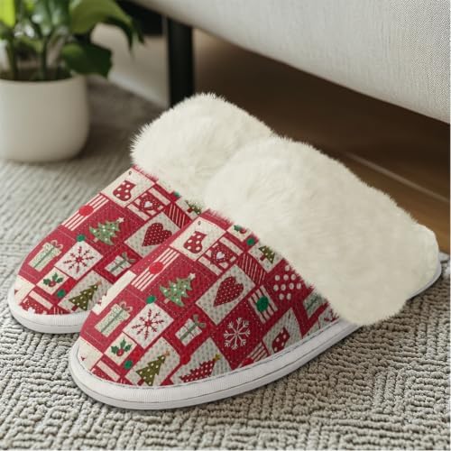 Cotton Slippers With Fluffy Edges House Slippers Non‑Slip Sole - Image 3