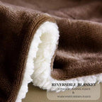 NANPIPER Sherpa Blanket Twin Thick Warm Throw for Winter Bed Super Soft Fuzzy Flannel Fleece/Wool Like Reversible Velvet Plush Blankets (Brown Twin Size 60"x80") - Image 4
