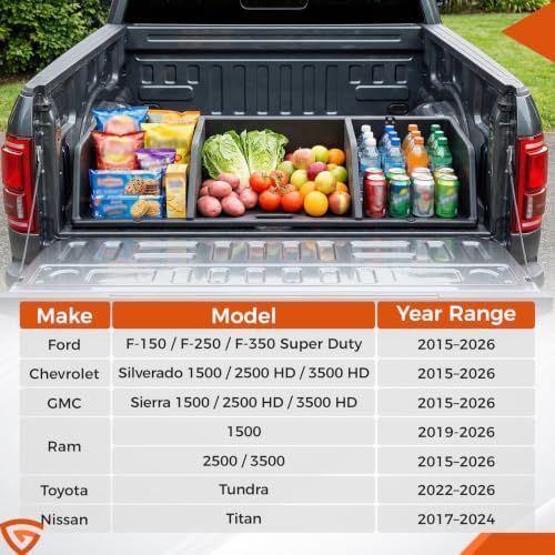 GEARLAST 52" Truck Bed Cargo Box Organizer Slider Storage Loader System - Image 4
