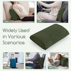 Lumbar Support Pillow for Recliner Chair/Accent Chair/Couch, Large Memory Foam Back Support Cushion for Elderly, Recliner Cushions for Back Rest, Pain Relief, Reading, Washable Cover, Dark Green - Image 5