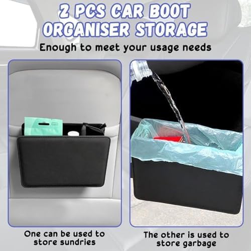 Car Trash Can for Subaru Outback 2003-2025, Leather Foldable Garbage Organizer Bin, Hangs Seat/Headrest/Door, Universal Accessories Travel for Auto SUV Truck Van, C/Coffee - Image 4