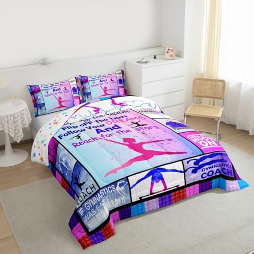 Feelyou Gymnastics Bedding Set Gymnastics Lovers Comforter Set for Kids - Image 2