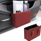 Car Trash Can for Subaru Outback 2003-2025, Leather Foldable Garbage Organizer Bin, Hangs Seat/Headrest/Door, Universal Accessories Travel for Auto SUV Truck Van, D/Red - Image 2
