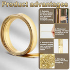 Zonon 1-3/4" W x 17.72' L Spring Bronze Weather Stripping Metal Brass Weather Strip Copper Weatherstripping for Exterior Old Door or Window Seal with Mounting Nails(Flat) - Image 3
