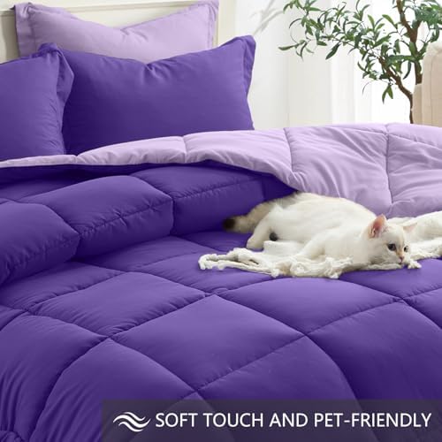 Homelike Moment King Size Comforter Set 3 Piece, Lightweight Soft Bed Sets - Image 4