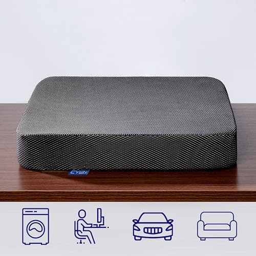 Ifoam Gel Infused Memory Foam Layer Wheelchair Cushion - Seat Cushion for Wheelchair-Office Chair, Kitchen Chair-Pressure Sore and Tailbone Pain Relief-High Dense Polyfoam Base (Black, 20×18×3 inch) - Image 5