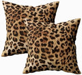 EMMTEEY Leopard Print Pillow Covers 26x26 Throw-Pillow-Cover Set of 2 by EMMTEEY