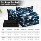 WeCozy Full Comforter Set with Sheets, 7 Pieces Geometric Modern Bedding - Image 6