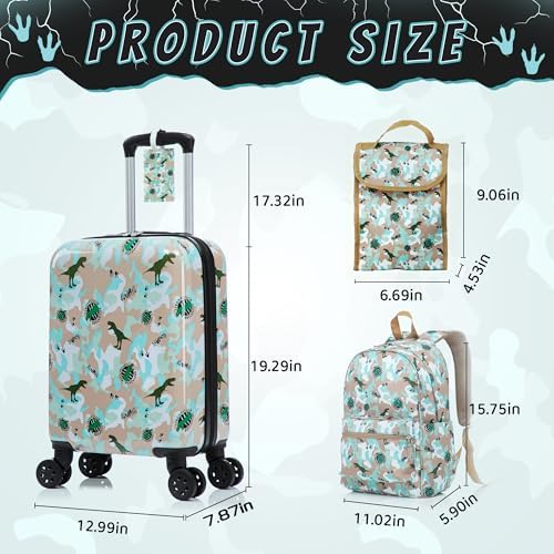 16’’ Kid’s Luggage Set with Spinner Wheels, Hardside with Suitcases,6 Piece - Image 2