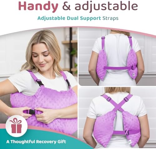 Zomaple Post Mastectomy Pillow with Strap – Breast Surgery Recovery Support - Image 2