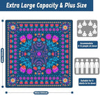 Picnic Blankets Extra Large Waterproof, 80"x 80" Dark Floral Beach Mat with Corner Pockets Windproof Sandproof Foldable Portable 3-Layer Mat Darker for Wet Grass,Parks,Music Festival,Camping,Concerts - Image 3