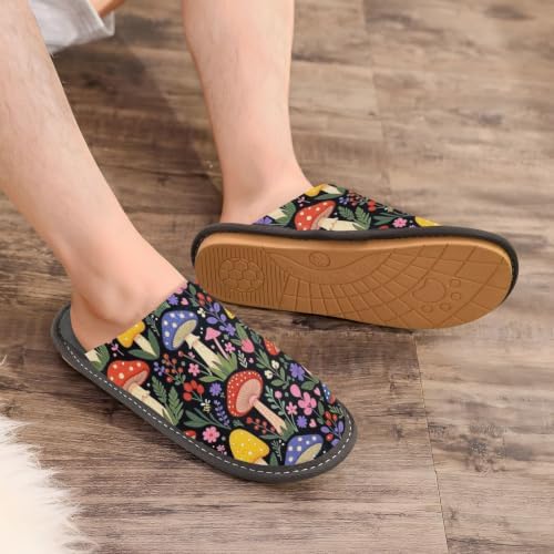House Slide Slippers Mushroom Pattern Colorful - Image 3