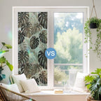 Palm Leaves Window Privacy Film Rainbow Static Cling Stain Glass Window Film for Glass Door, Decorative Heat Blocking Sunroof Decal Sticker for Car 23.6"x78.7" Farmhouse Botanical Tropical Plants Leaf - Image 5