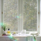 Window Privacy Film Static Cling, Black Modern Striped Decorative Stained Glass Window Film for French Doors/Wide Windows/Statement Glass Panels, Grid Line Blocks Farmhouse 35.4 x 78.7 Inches - Image 6