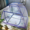 Portable Pop-Up Mosquito Net Tent for Bed Baby Adults Trip, L79 x W71 x H59 inch Large Folding Mosquito Netting with Net Bottom, 2 Entries, Suit for Twin to King Size Bed by AMMER