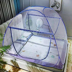 Portable Pop-Up Mosquito Net Tent for Bed Baby Adults Trip, L79 x W71 x H59 inch Large Folding Mosquito Netting with Net Bottom, 2 Entries, Suit for Twin to King Size Bed by AMMER