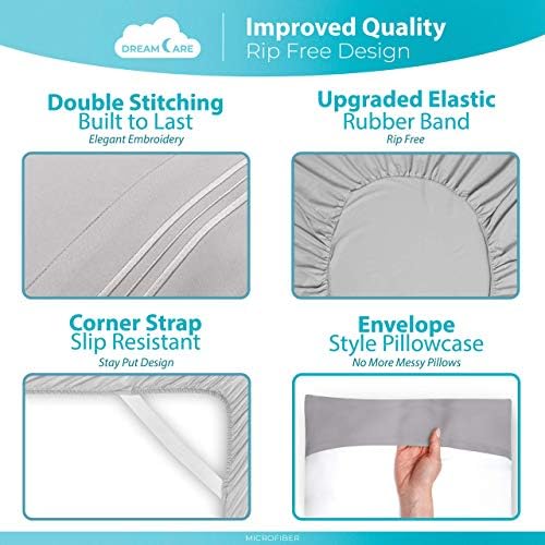 DREAMCARE California King Sheet Sets - 6 pcs Breathable Cooling Sheets - Image 6