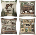Feelyou Bear Fish Throw Pillow Covers Soft 18" x 18" by Feelyou
