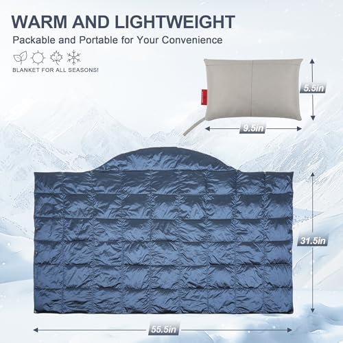 Ultra-Lightweight Wearable Down Blanket Poncho – No Sleeves, Hands-Free Pockets – Office AC & Travel Essential for Women - Image 5