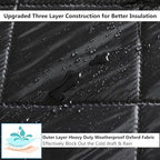 Reversible Magnetic Thermal Insulated Door Cover Curtain for Winter - Image 5
