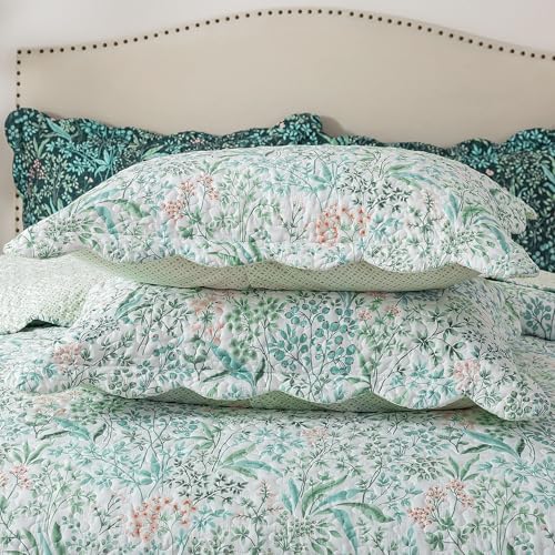 HoneiLife Botanical Quilt King Size - Spring/Summer Quilts 3-Piece, Microfiber Bedspreads Wildflower Coverlets Floral Quilt Sets Lightweight Bed Cover, Queen Quilt Bedding Sets All Season Use - Image 5