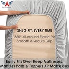 Bamboo Viscose California King 6-PC Sheet 1000-TC 10" Deep Pocket - Silver - Image 4