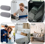 2 Pcs Microbead Roll Pillow, 11.8 * 6.3 Inch Soft Cylinder Bolster Pillow, Microbead Squishy Pillows for Home Office Sleeping Rest Travel Neck Head Back Support (Grey) - Image 6