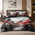 CCoutueChen Asian Chinese Comforter Set King Size, Black Red by CCoutueChen